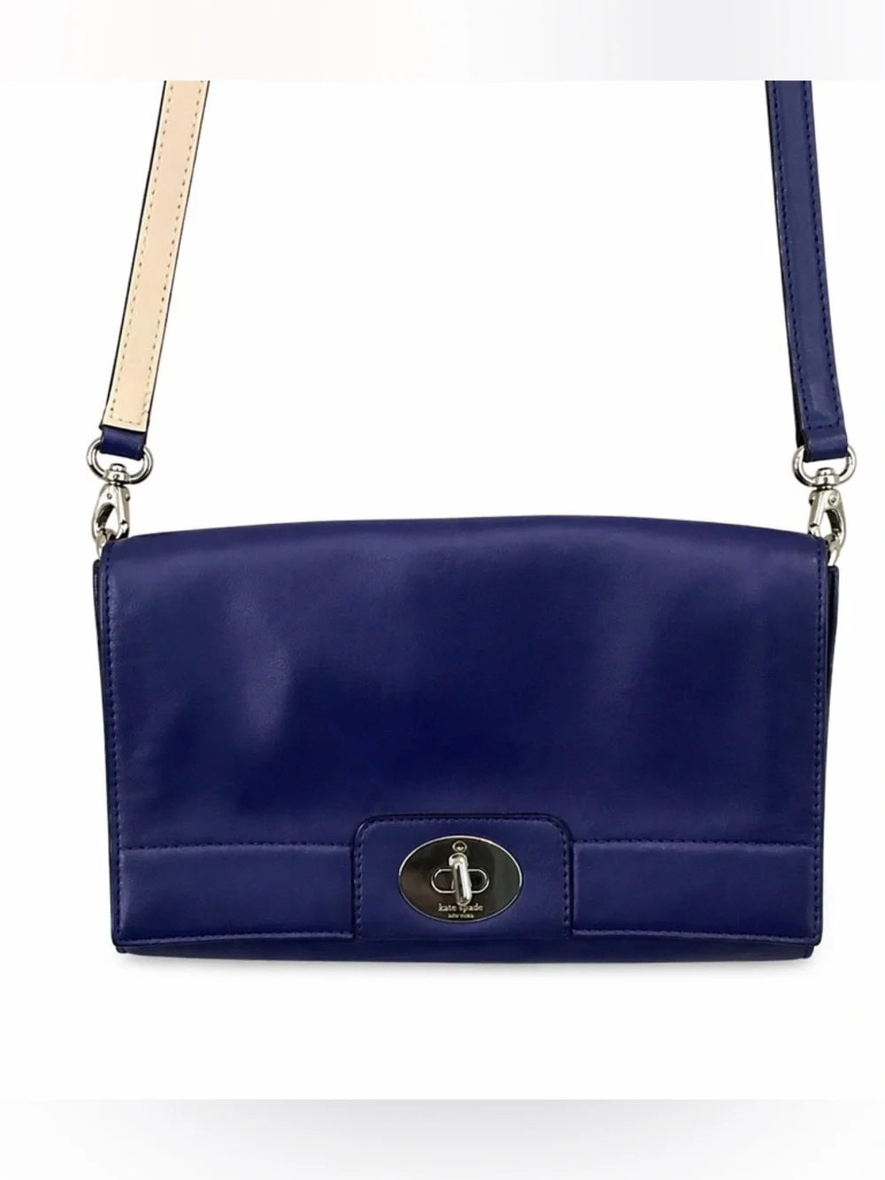 KATE SPADE Women’s Small Cobalt Blue Leather Crossbody Bag